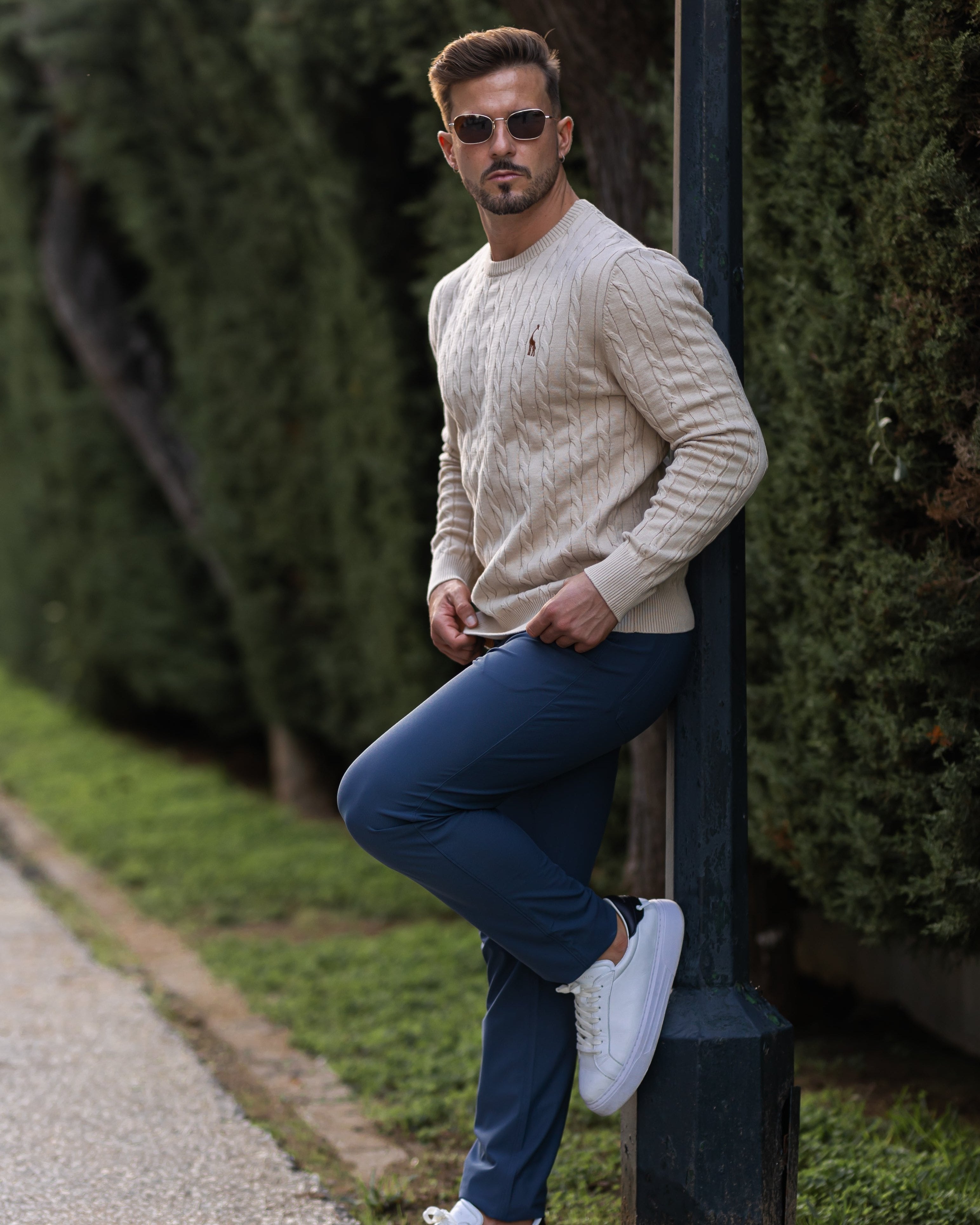 Geflochtener Strickpullover für Männer - Lioren