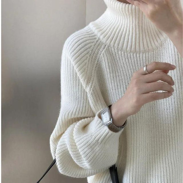 Catyla - Rippstrickpullover mit asymmetrischem Saum