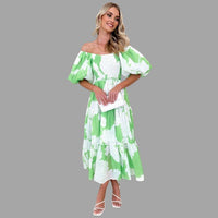 Louella - Robe longue florale avec jupe à volants