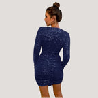 Aurelia - Glitzerndes Paillettenkleid mit V-Ausschnitt