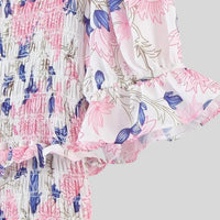 Madeline - Robe florale à manches bouffantes