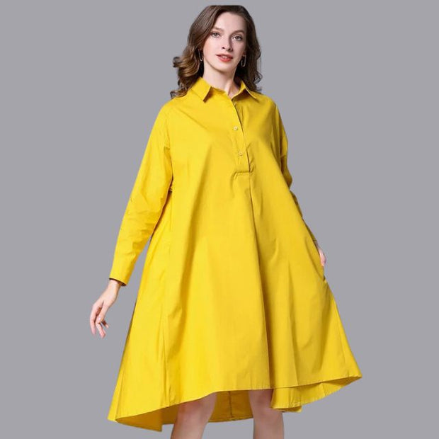 Daniella - Casual shirt dress with long sleeves