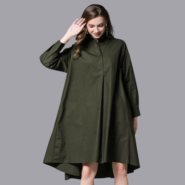 Daniella - Casual shirt dress with long sleeves