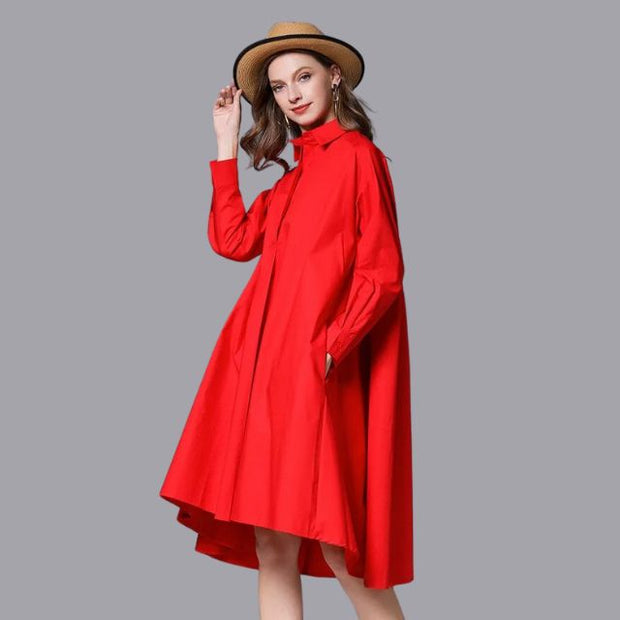 Daniella - Casual shirt dress with long sleeves