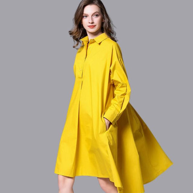 Daniella - Casual shirt dress with long sleeves