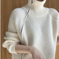 Catyla - Rippstrickpullover mit asymmetrischem Saum