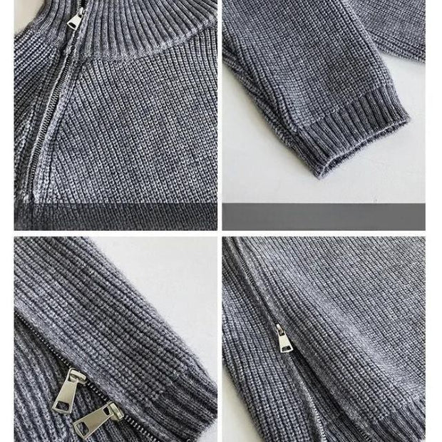 Catyla - Rippstrickpullover mit asymmetrischem Saum