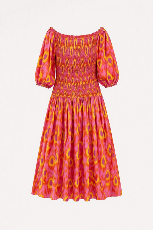 Robe longue à volants et épaules pour femmes - Anna