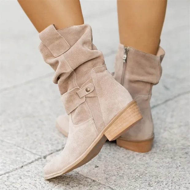 Avice - Bottes courtes à talons bas