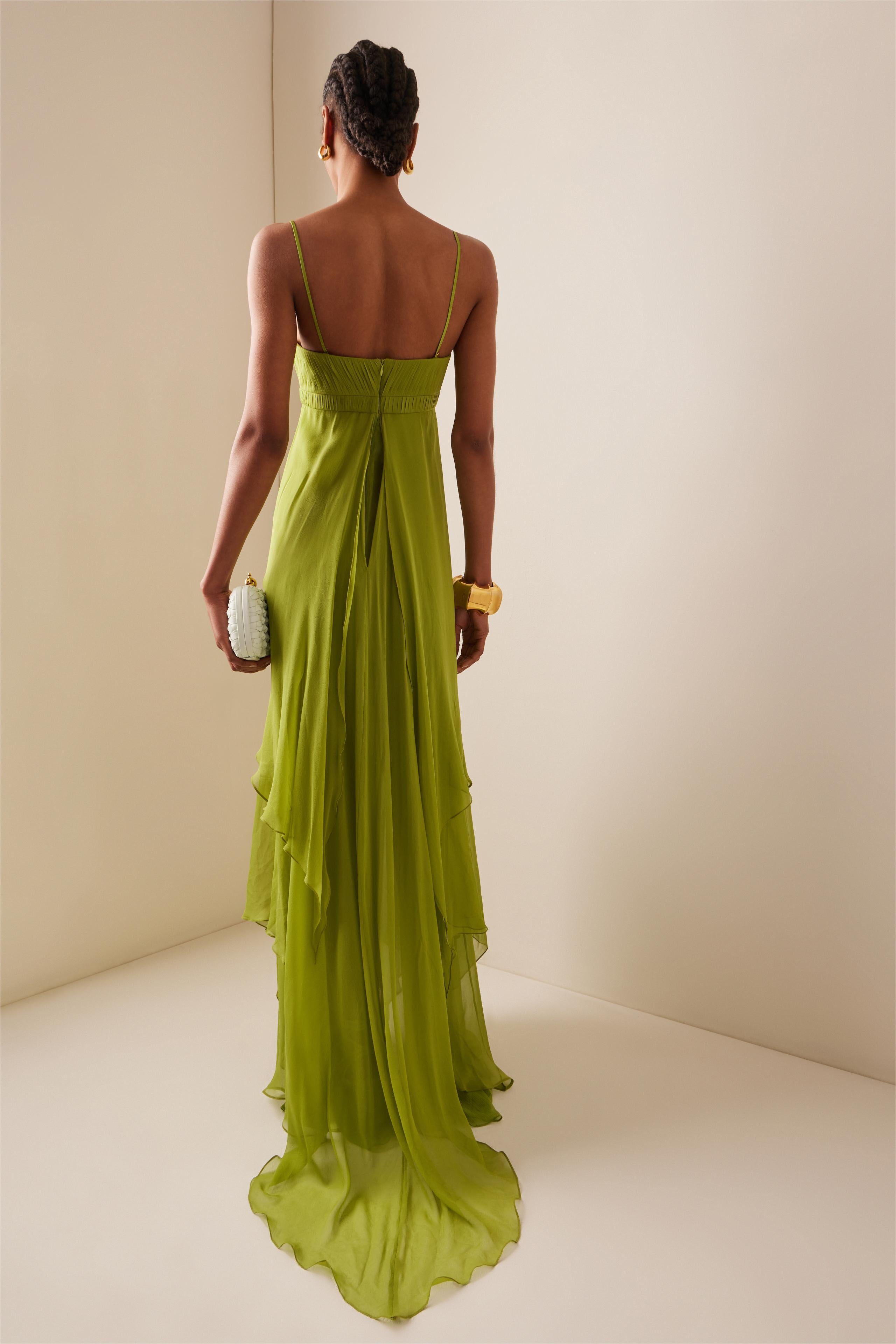 Maxikleid für Frauen mit Schlitz vorne - Helga