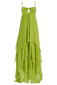 Robe longue pour femme avec fente sur le devant - Helga