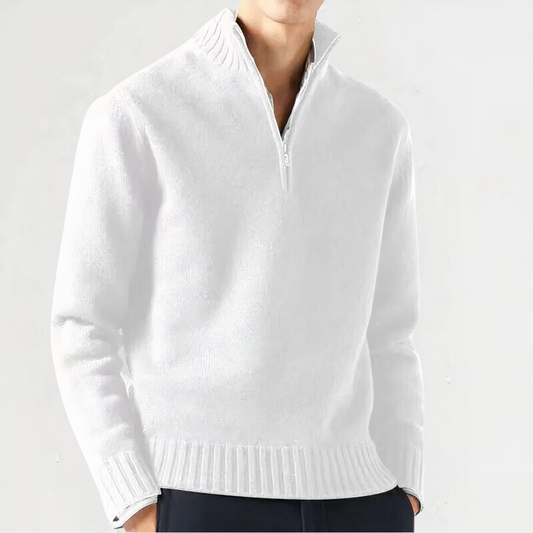 WILBUR - Pull-over chaud à zip quart