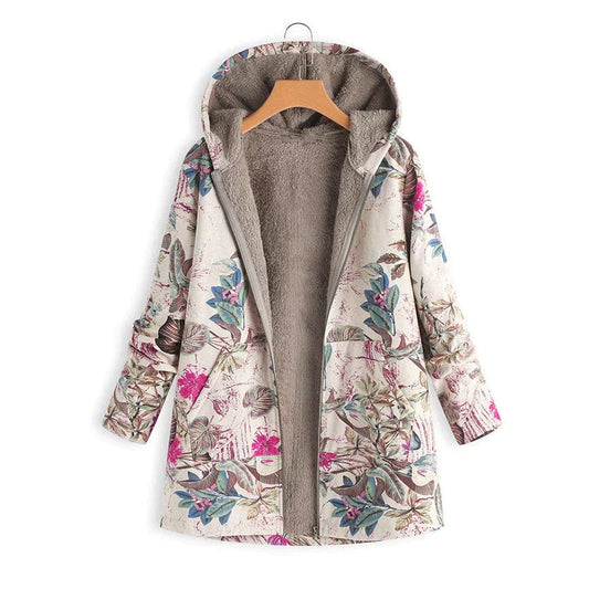 JULIA - Manteau à motifs de style rétro