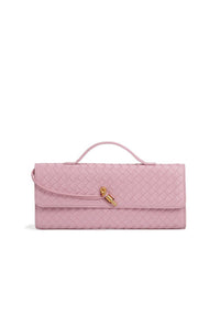 Sac baguette pour femme avec texture tissée et bandoulière réglable