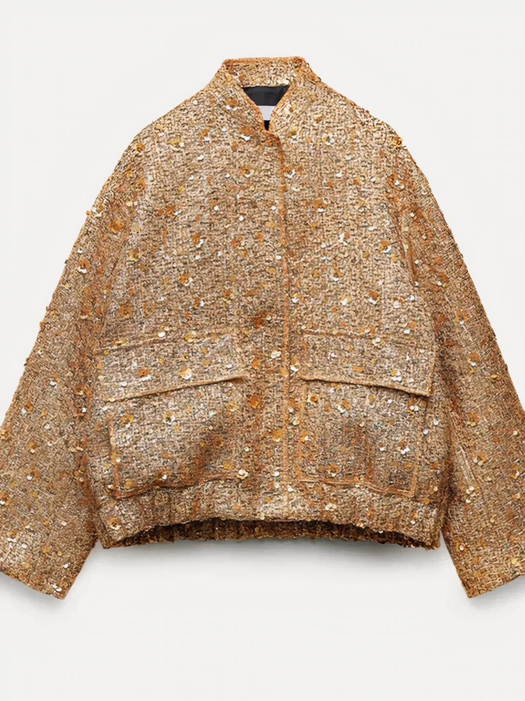 YANA - Goldfarbene Pailletten-Jacke