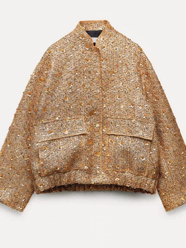 YANA - Veste dorée à paillettes