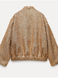 YANA - Veste dorée à paillettes
