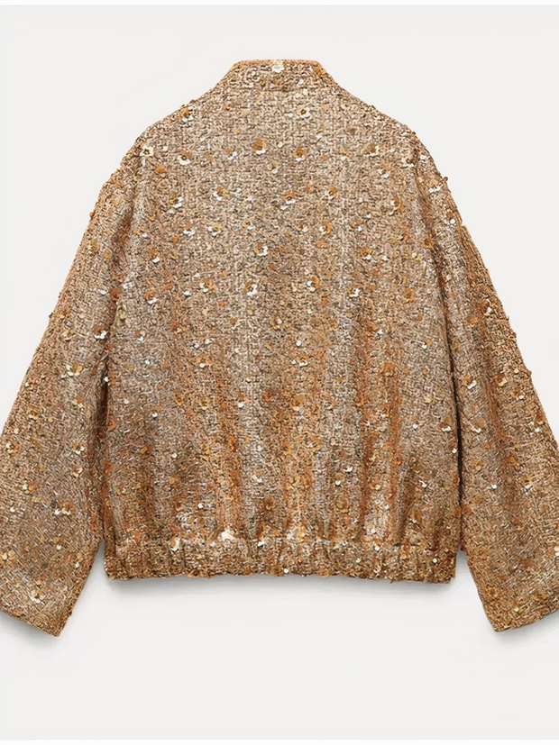 YANA - Veste dorée à paillettes