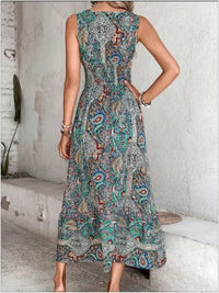 Philomena - High-waisted sleeveless bohemian dress