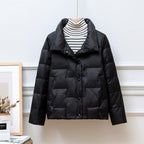 Kurze Damen-Steppjacke mit hohem Kragen - Valery