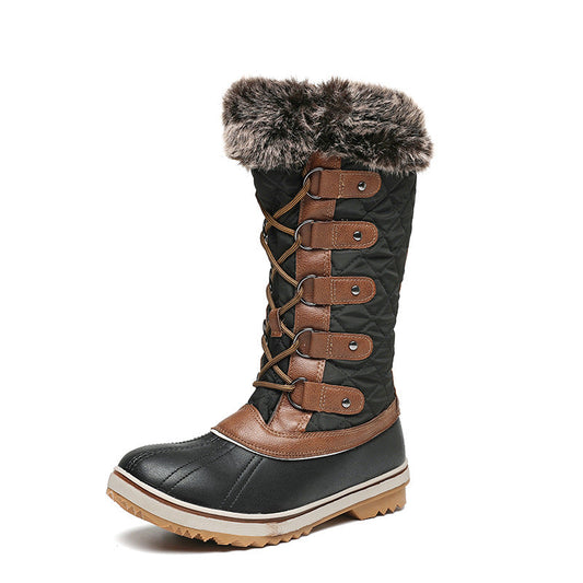 Bottes hautes et plates à lacets pour femmes - Aelira