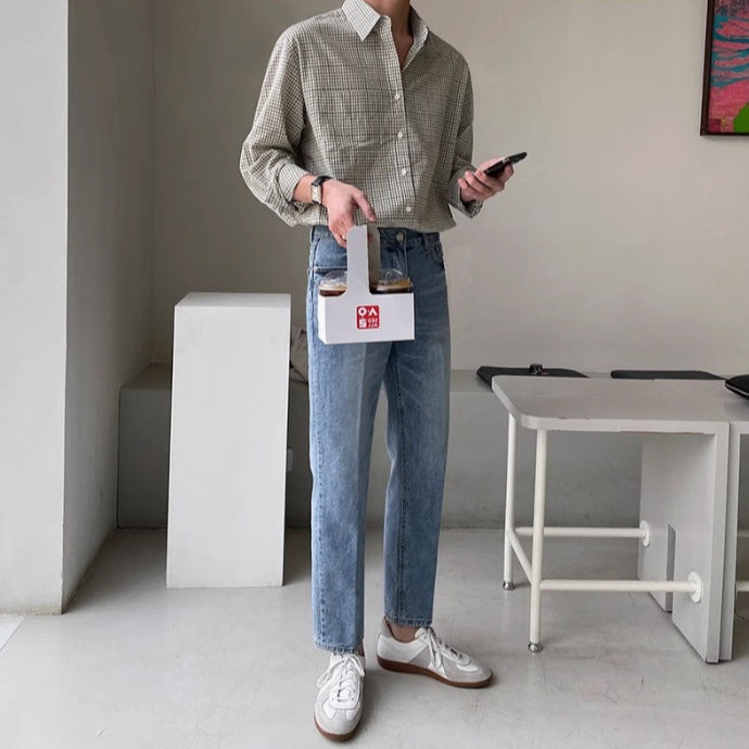 Straight-Jeans mit heller Waschung für Männer - Stellan