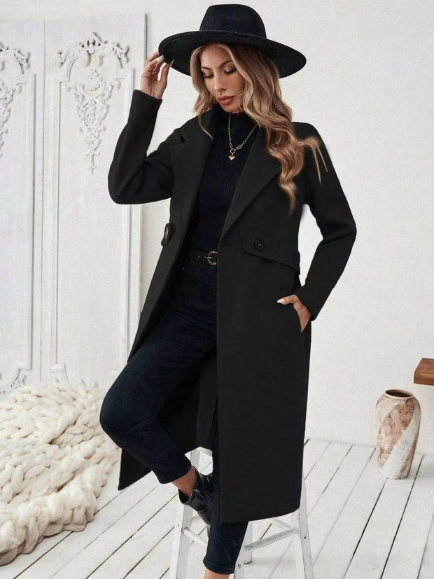 Manteau croisé en laine structurée pour femme - Aurenne
