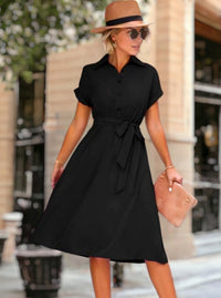 Hannah - Robe classique avec col féminin et confortable