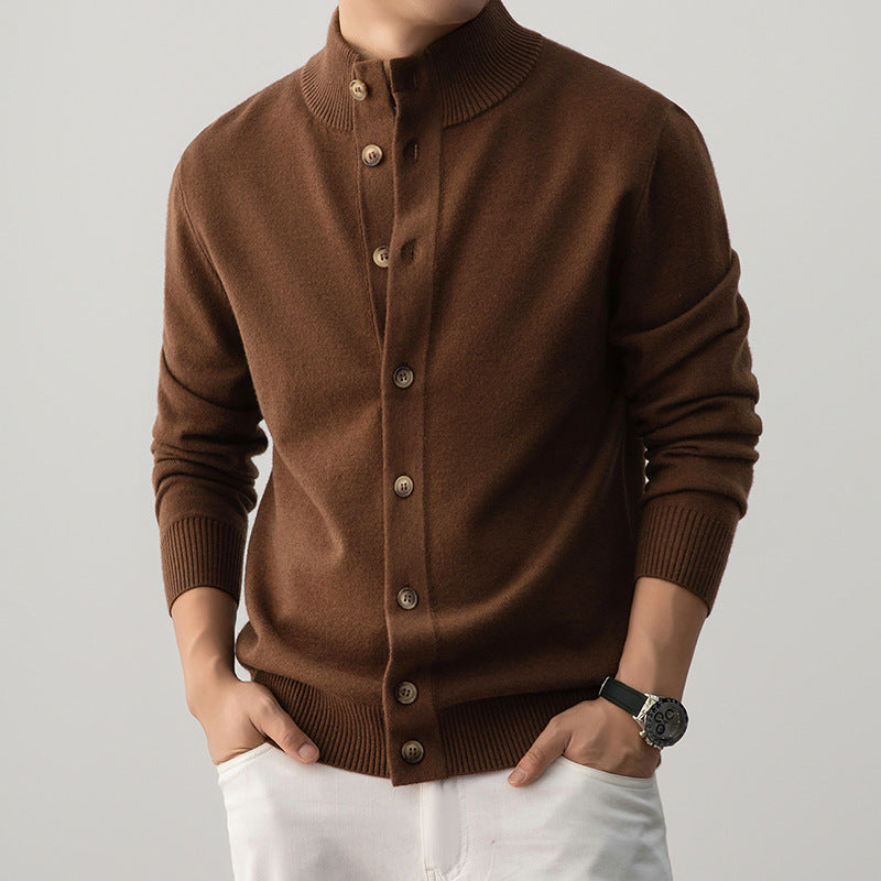 Herren Strickjacke mit dickem Rollkragen - Silah