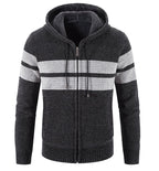 Herrenstrickjacke mit Kapuze und Thermofutter - Tobias
