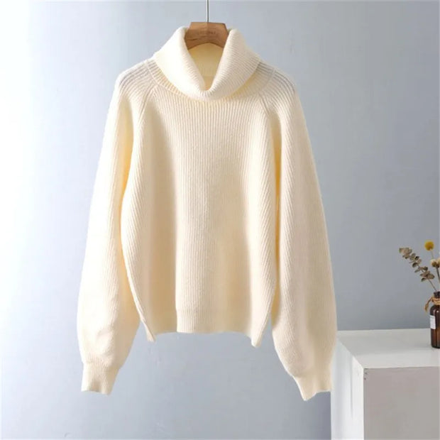 Aubrey - Einfarbiger Rollkragenpullover für Frauen