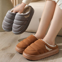 Chaussons d'hiver unisexes peluche anti-dérapant chaud - Nadir