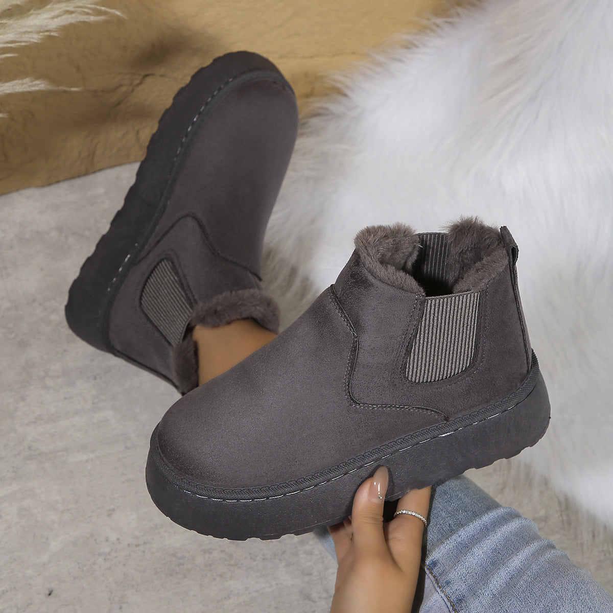 Winterstiefeletten für Damen mit flauschigem Futter - Maivelle