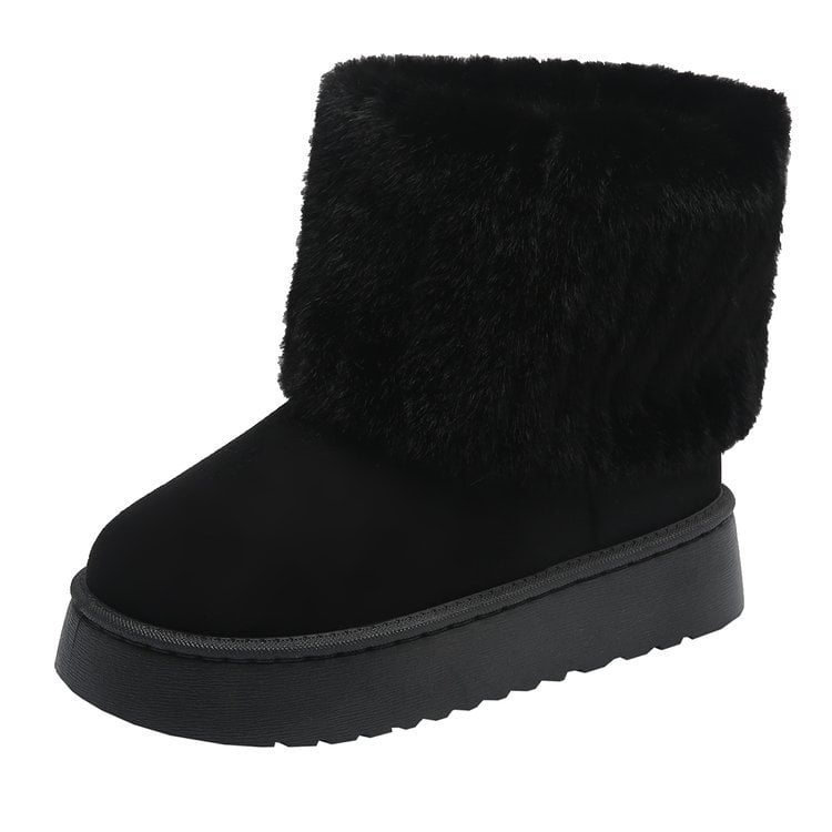 Winterliche Damenstiefeletten mit Plüschrand - Auralyn