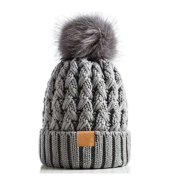 Unisex-Winterstrickmütze mit Bommel - Norel