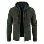 Herrenstrickjacke mit Kapuze und Innenfutter - Rynor