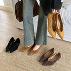 Damen Schuhe in Wildlederoptik mit spitzer Spitze - Ines
