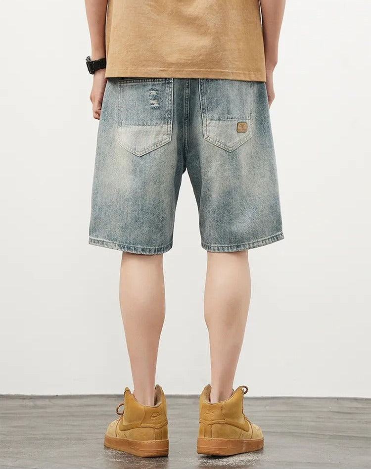 Denim-Shorts für Männer im geraden Stil - Tomás