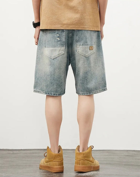 Denim-Shorts für Männer im geraden Stil - Tomás