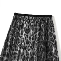 Damenrock mit Leopardenmuster und Pailletten - Ynaris