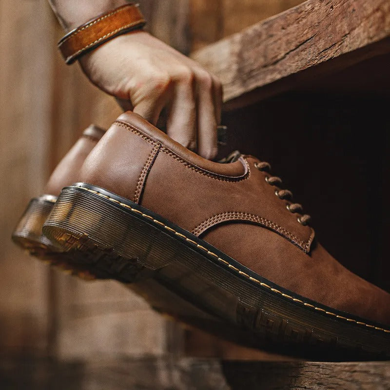 Herren-Halbschuhe aus echtem Leder im Freizeitstil - Ernesto