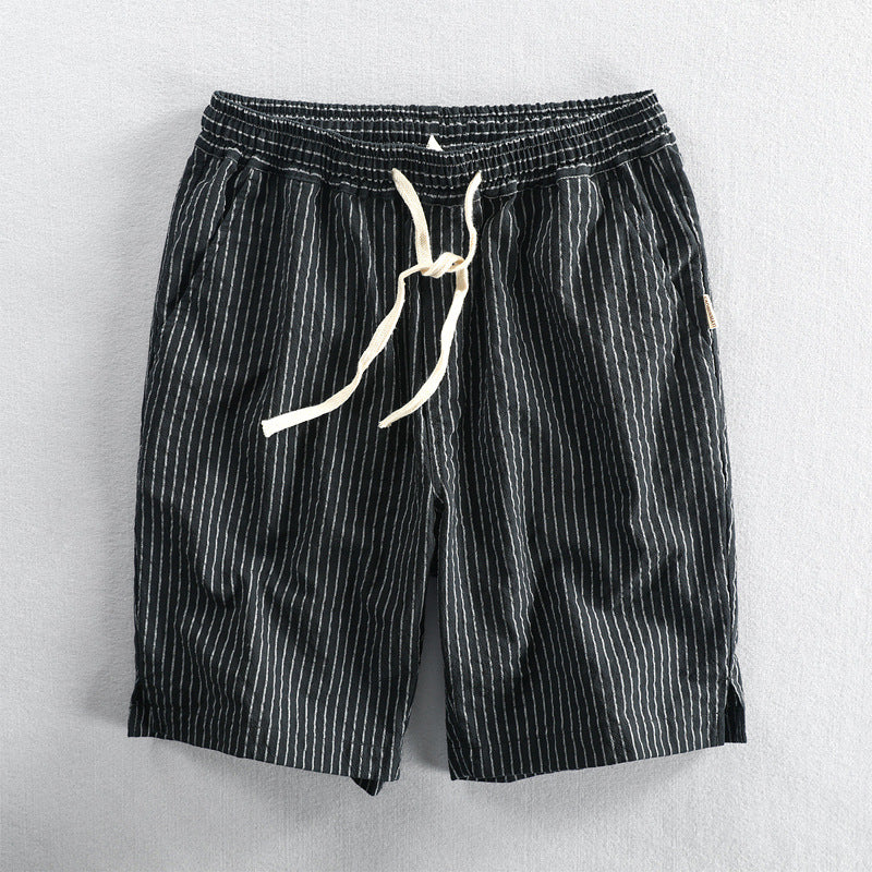 Vertikal gestreifte Herren Shorts mit Kordelzug - Lecce