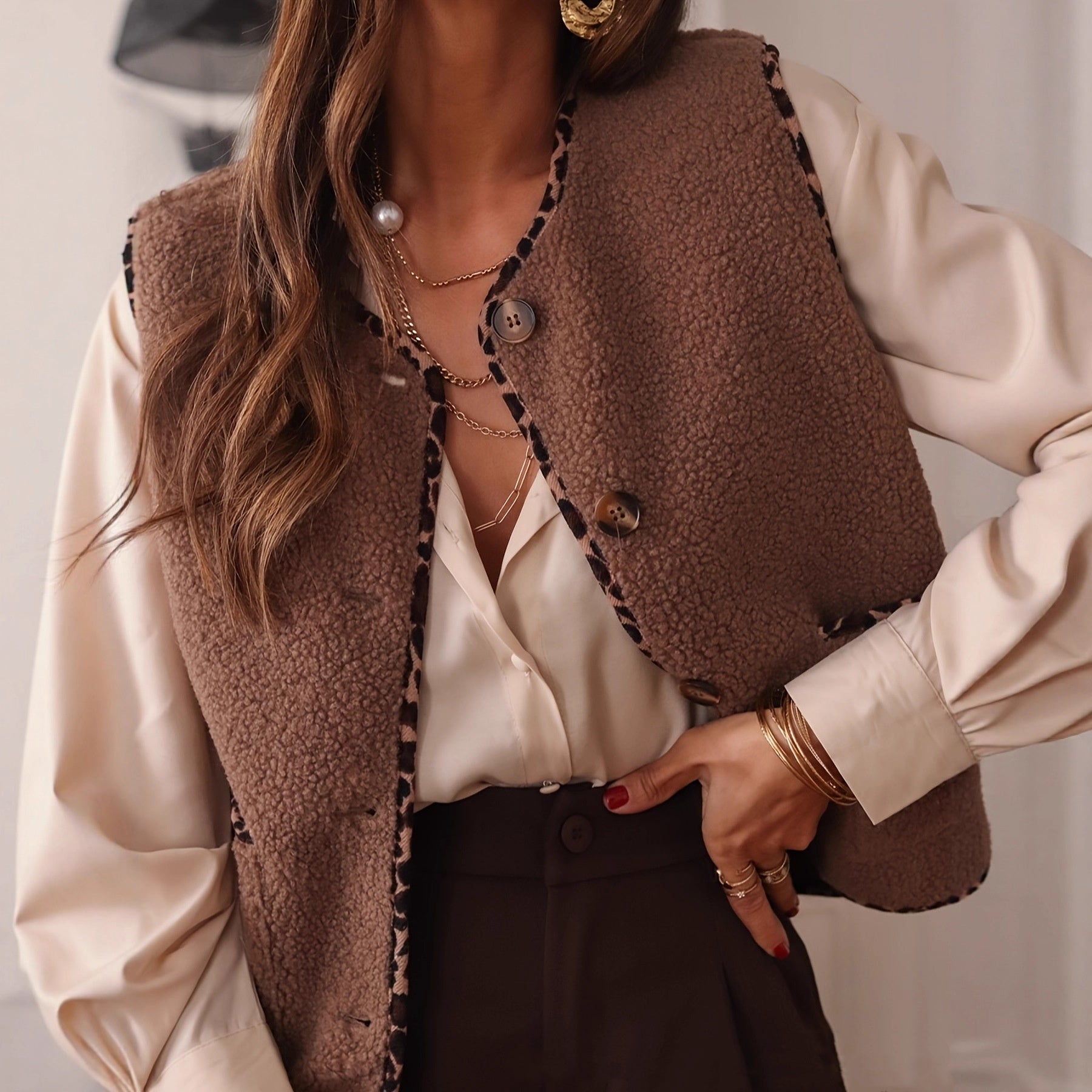 Damenweste mit Fleece-Effekt - Iselya