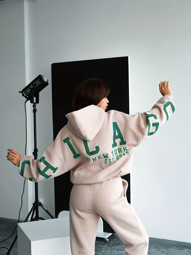 Cameron - Sweat à capuche surdimensionné imprimé