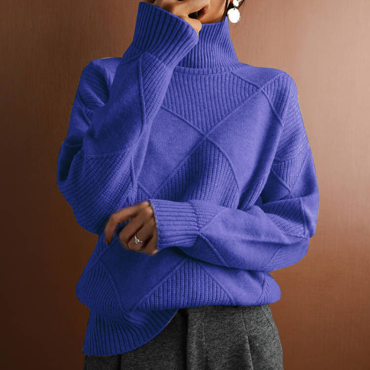 Locker geschnittener Rollkragenpullover für Damen - Yrsa
