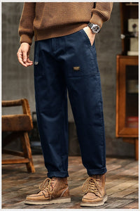 Pantalon décontracté pour homme en coton résistant, droit, style cargo - Marcos