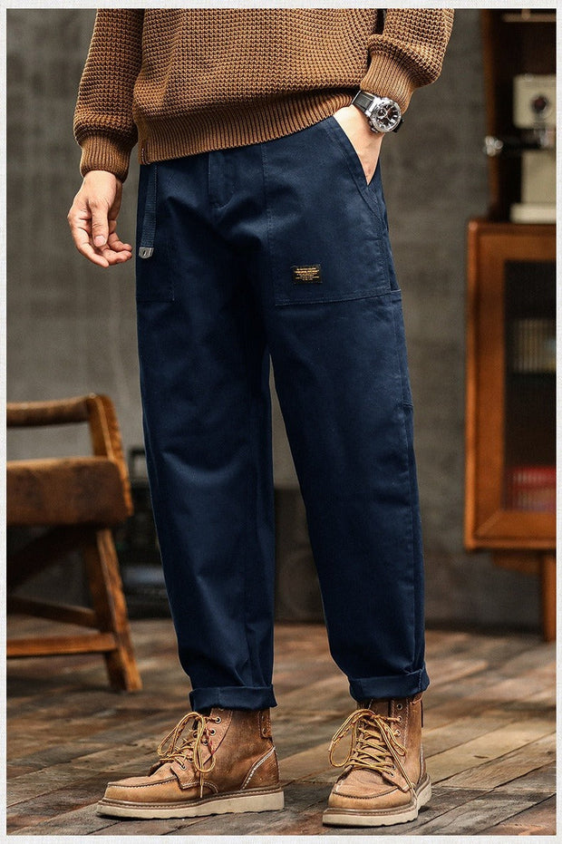 Pantalon décontracté pour homme en coton résistant, droit, style cargo - Marcos