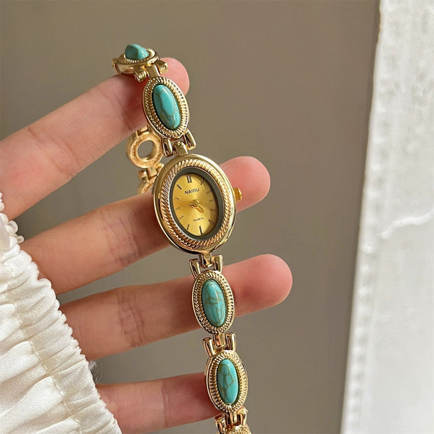 Bijoux femme montre bracelet avec détail ovale - Alviera