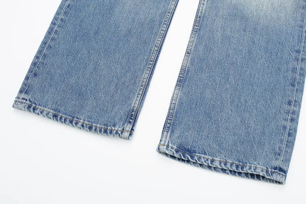 Bellisima - Jeans taille moyenne à coutures larges pour femmes