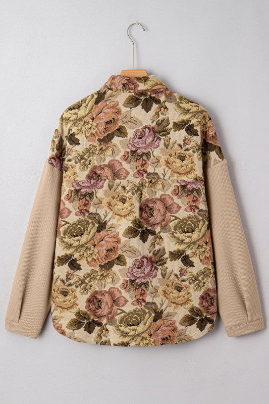 Damen-Strickjacke mit Blumenmuster - Olyane